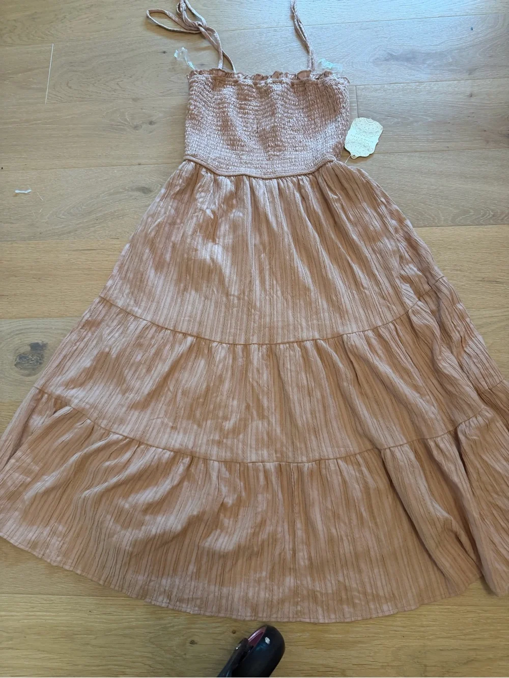 Altar'd State Tiered Smocked Midi Dress - Dusty Rose - Picture 1 of 1